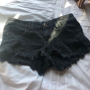Black jean shorts size 9